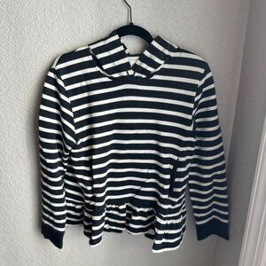 Nautical striped hoodie with pockets